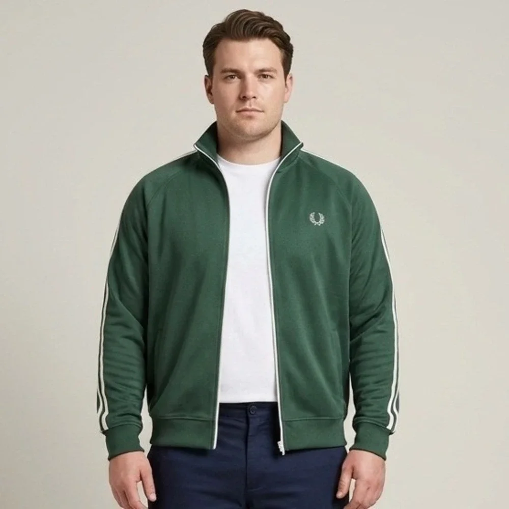 VTG Fred Perry Sportswear Track Jacket Mens XL Green Full Zip Portugal